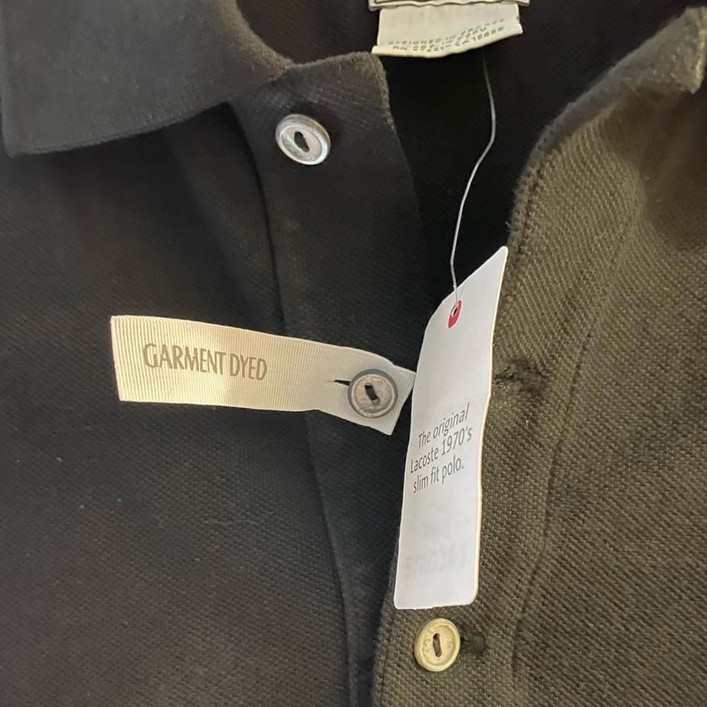 NWT LACOSTE  mens size med black shirt